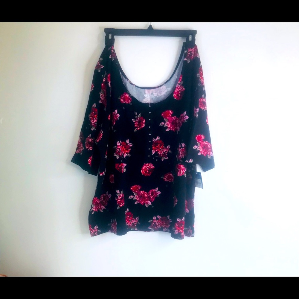 Nwt Arizona Jean Co Black Floral 2X